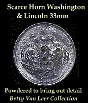 Washington Lincon Button
