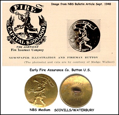 historical fire uniform button